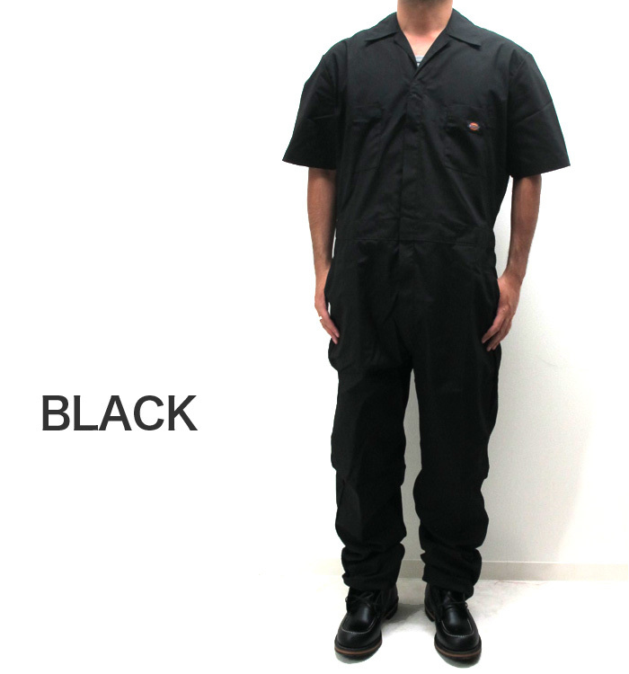 ディッキーズ　半袖ツナギ　　３３９９９　ブラック　Sサイズ　新品【Dickies】作業着　おしゃれ カバーオール _画像1