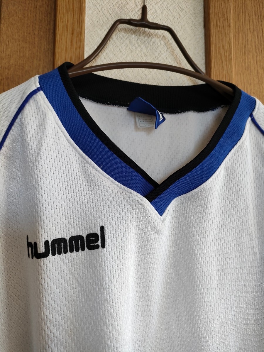 hummel メンズ Vネック 長袖 ジャージ ゲームシャツ 白 M-L_画像6