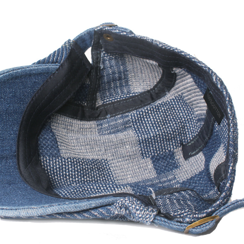 デニム ハット 帽子 ベレー帽 ハンチング メンズ カラーマッチング レトロ 頭囲55~59cm ブルーの画像4