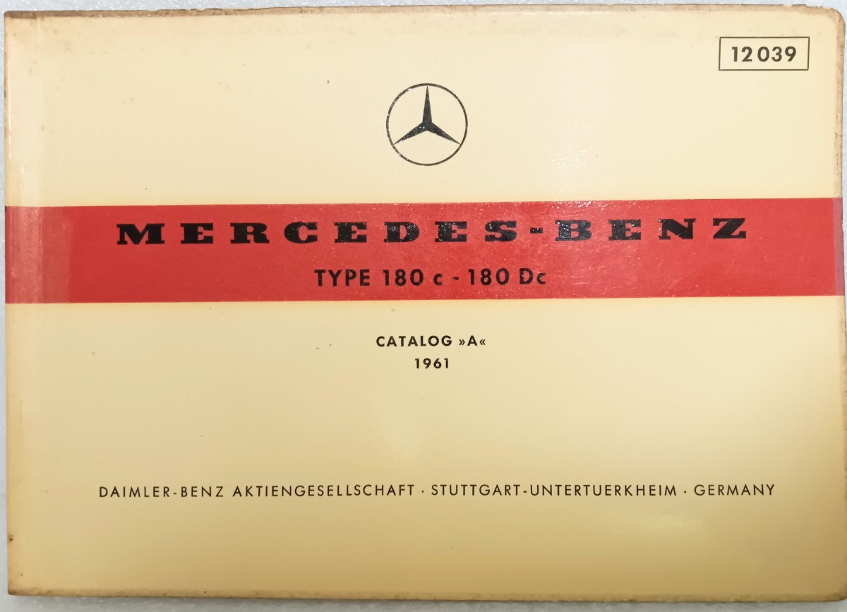 メルセデスベンツ 1961年 W120 180c 180Dc パーツリスト 分解書 整備書_画像1