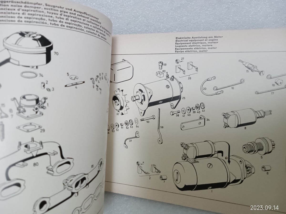 メルセデスベンツ 1959年 W121 190Db パーツリスト 分解書 整備書_画像3