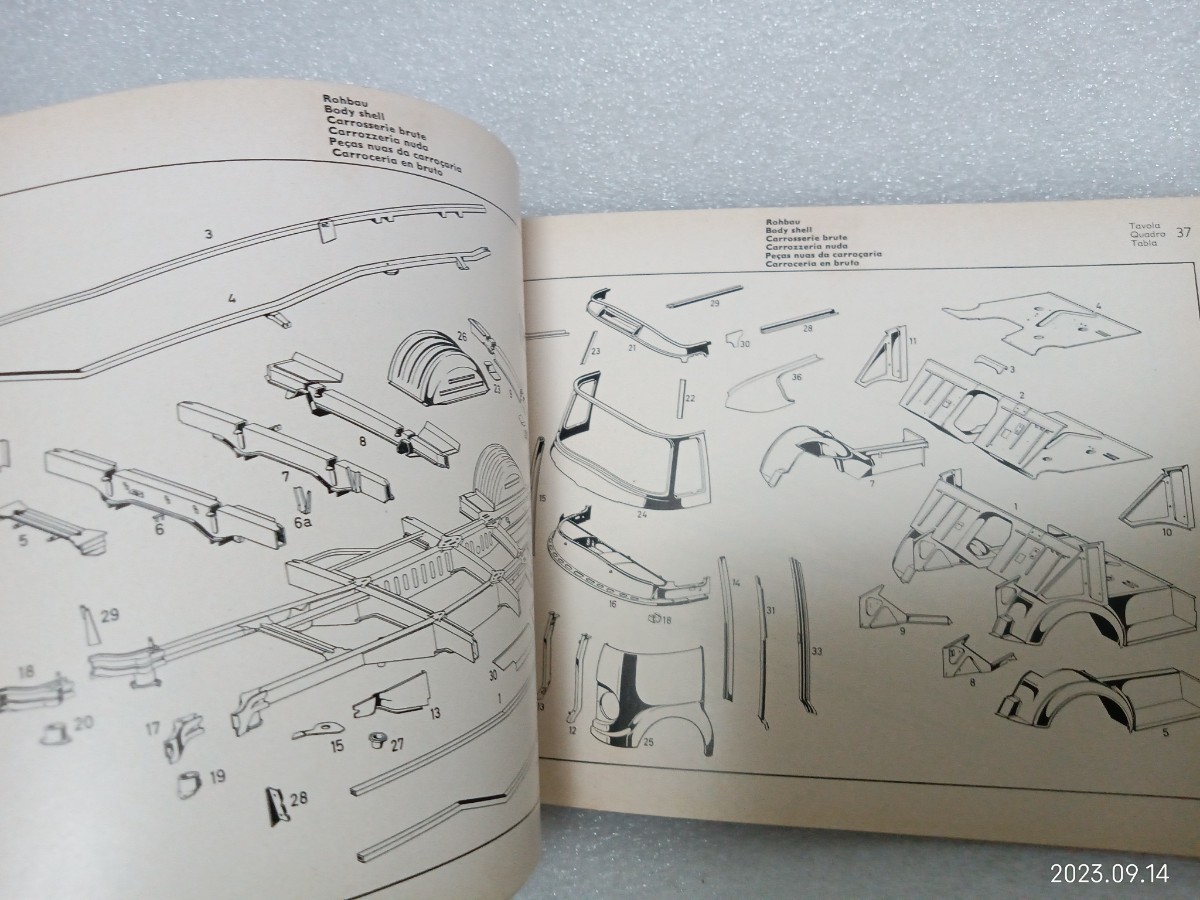 メルセデスベンツ 1959年 L319D O319D パーツリスト 分解書 整備書_画像4