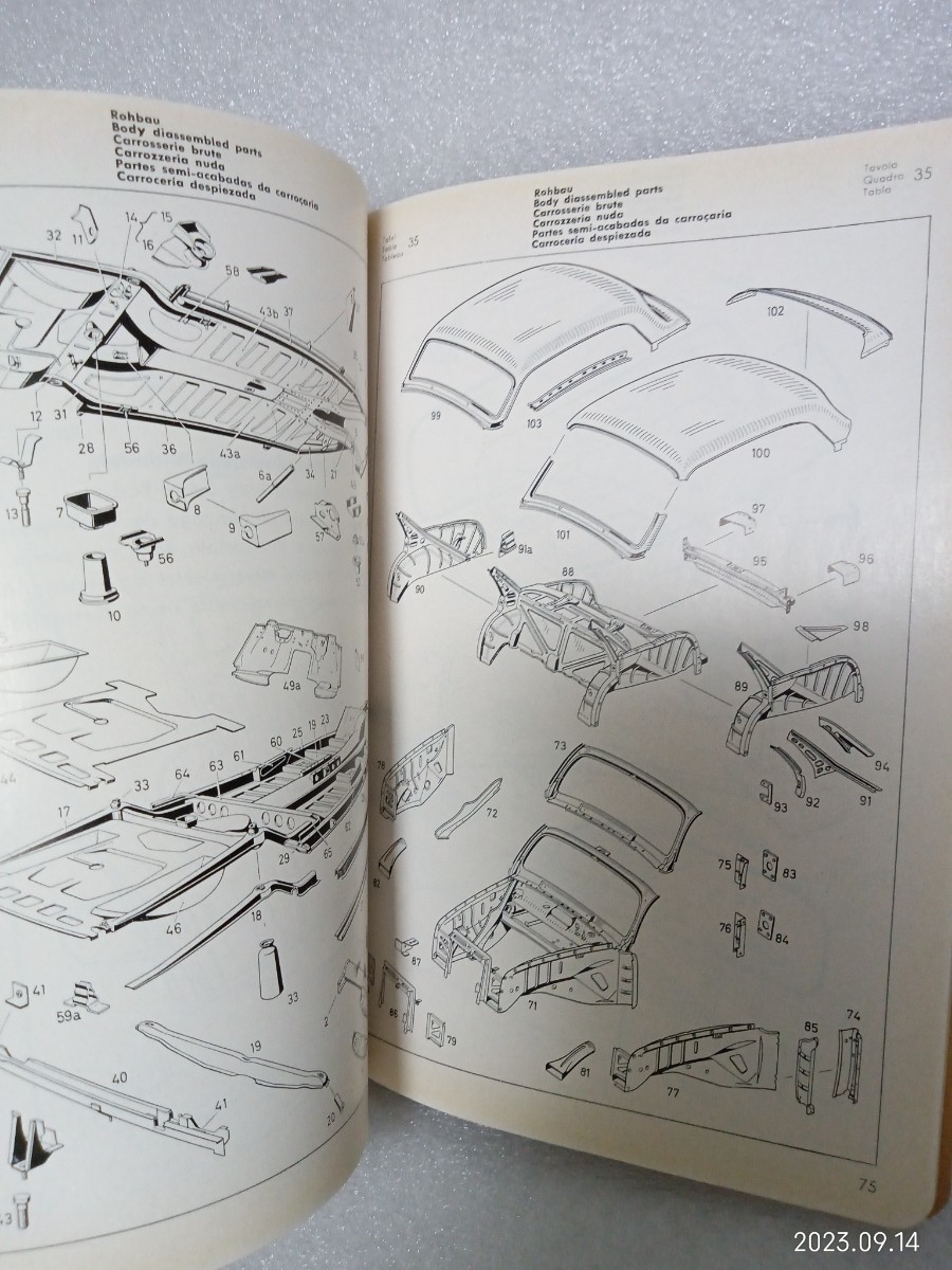 メルセデスベンツ 1956年 W105 219 パーツリスト 分解書 整備書