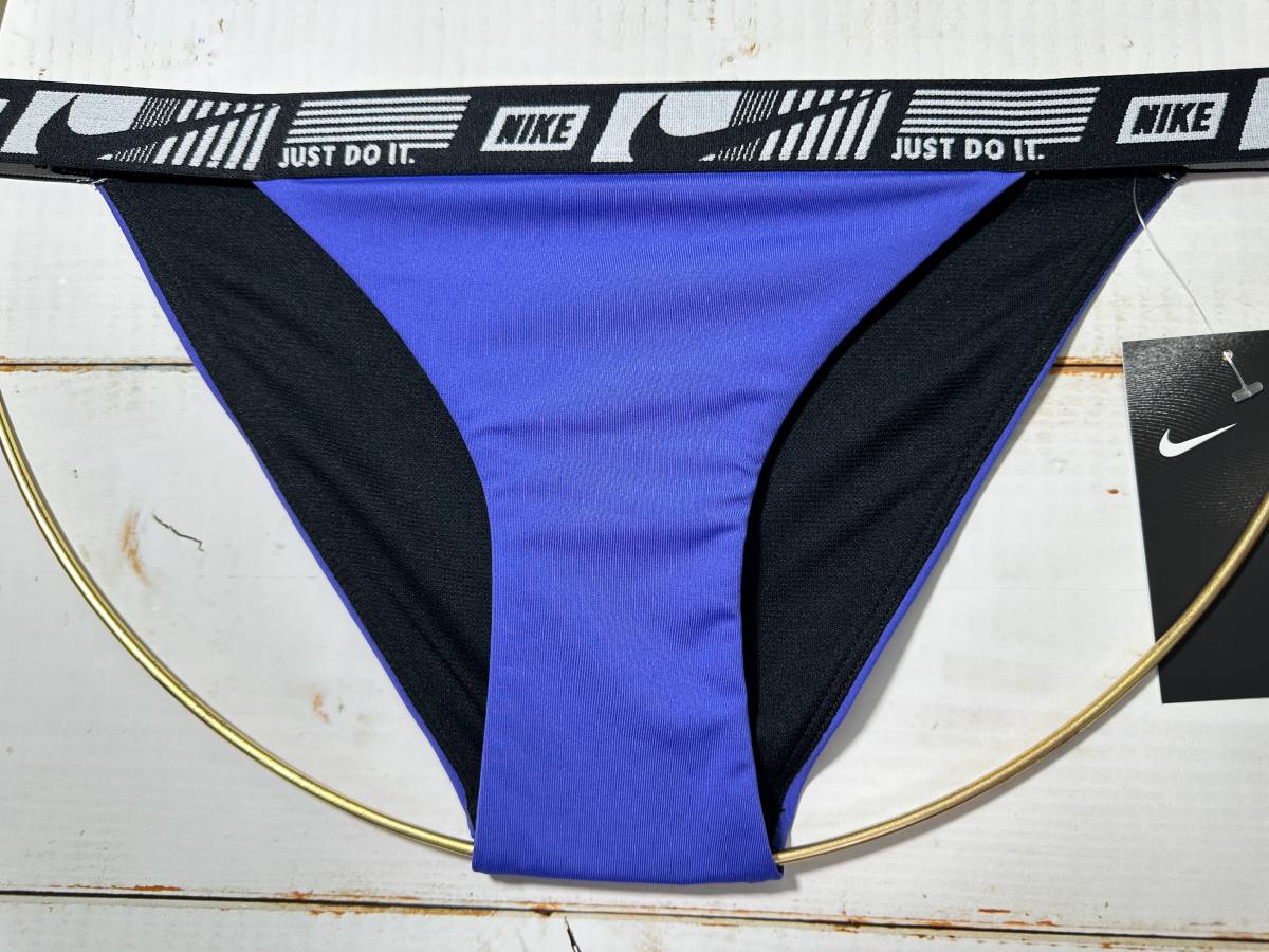 【即決】Nike ナイキ 女性用 ビーチバレー ビキニ ショーツ 水着 ブルマ Logo Sapphire 海外XS