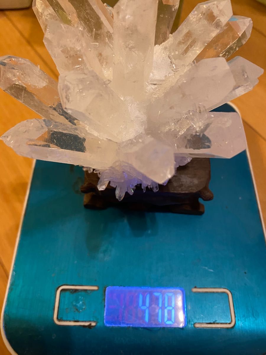 クリスタル 水晶クラスター 天然石 約413g