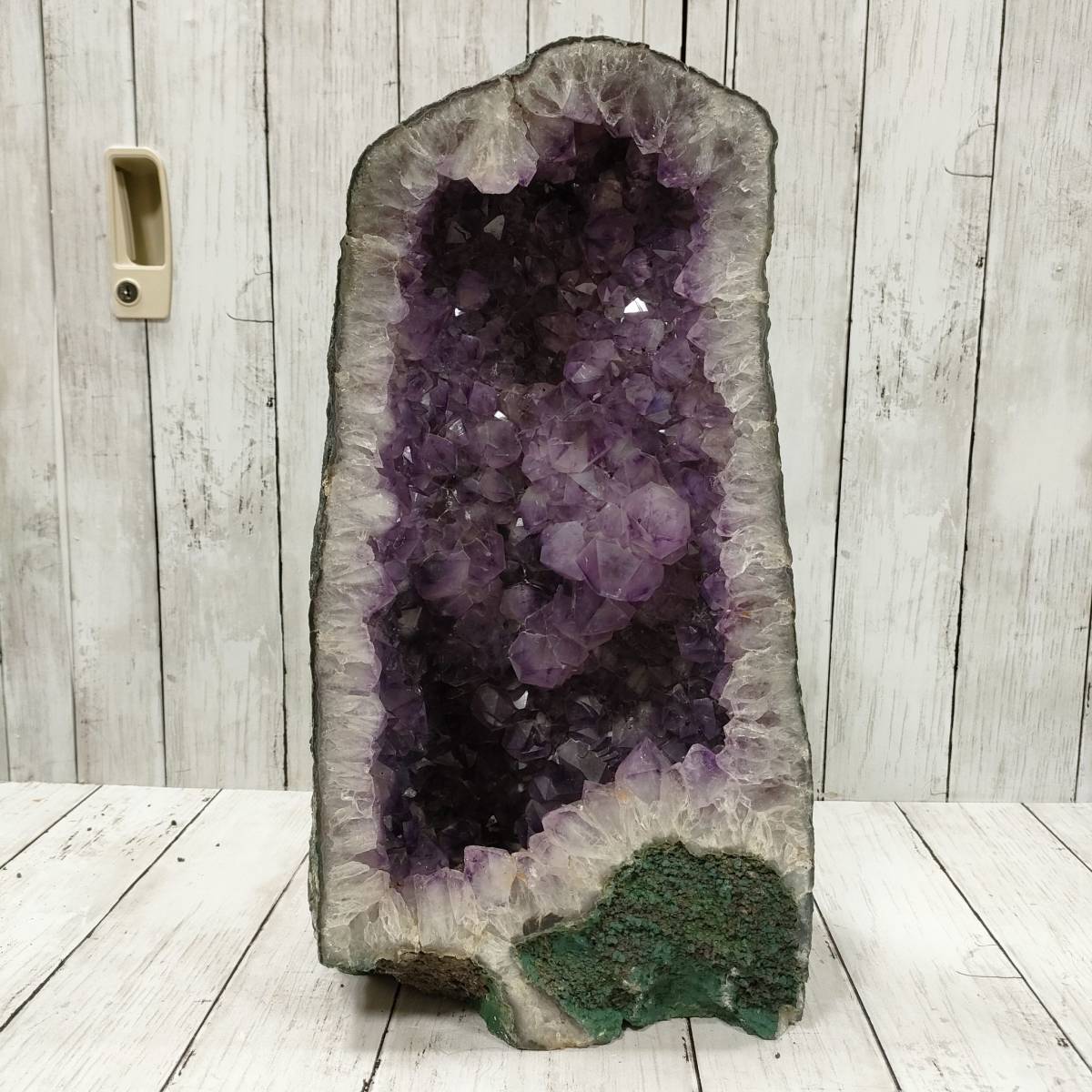 アメジストドーム 約２３Kg 紫水晶 原石 パワーストーン 置物 インテリア 【14185_画像1