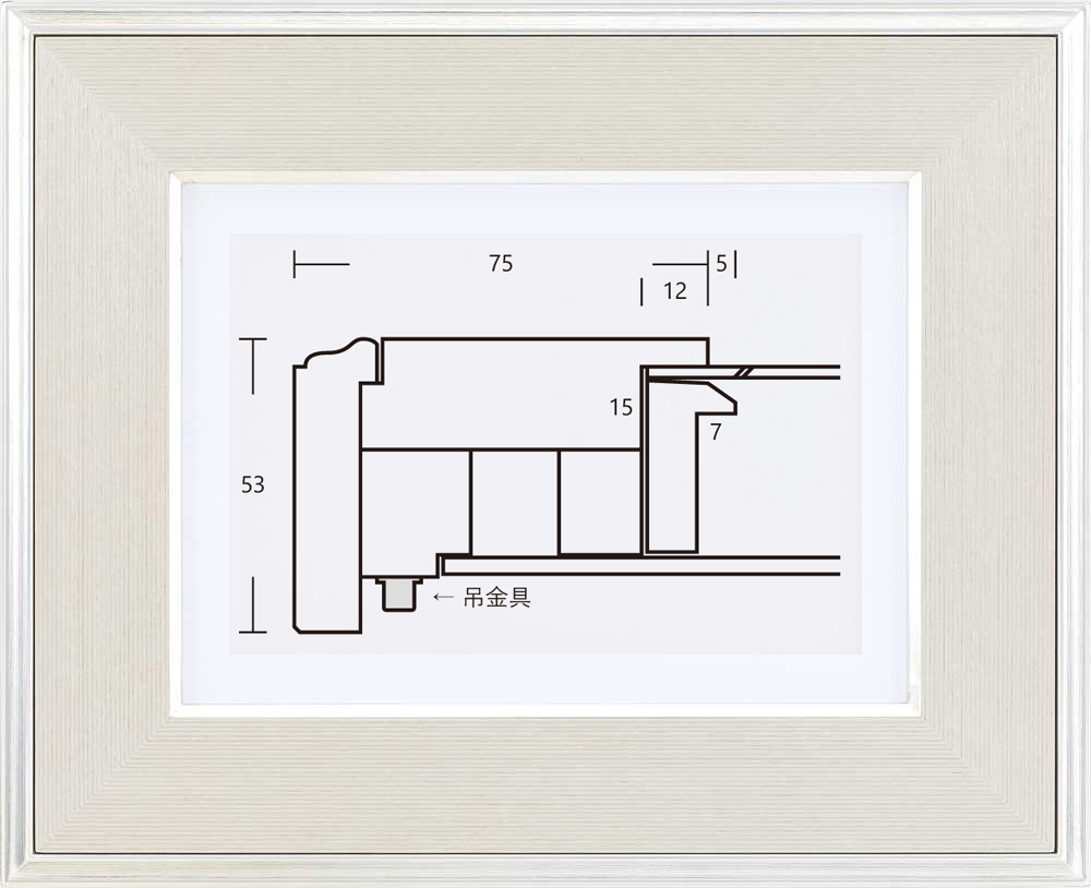 額縁 油彩額縁 油絵額縁 木製フレーム 風月 シルバー アクリル サイズF20号_画像1