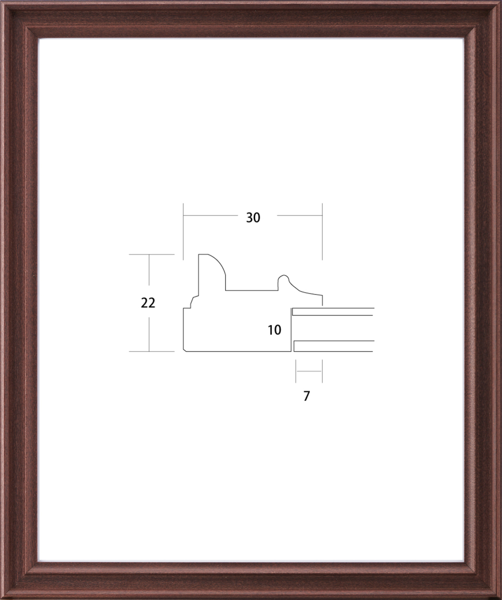 デッサン用額縁 7918 小全紙 ブラウン 木製フレーム・UVカットアクリル仕様_画像1