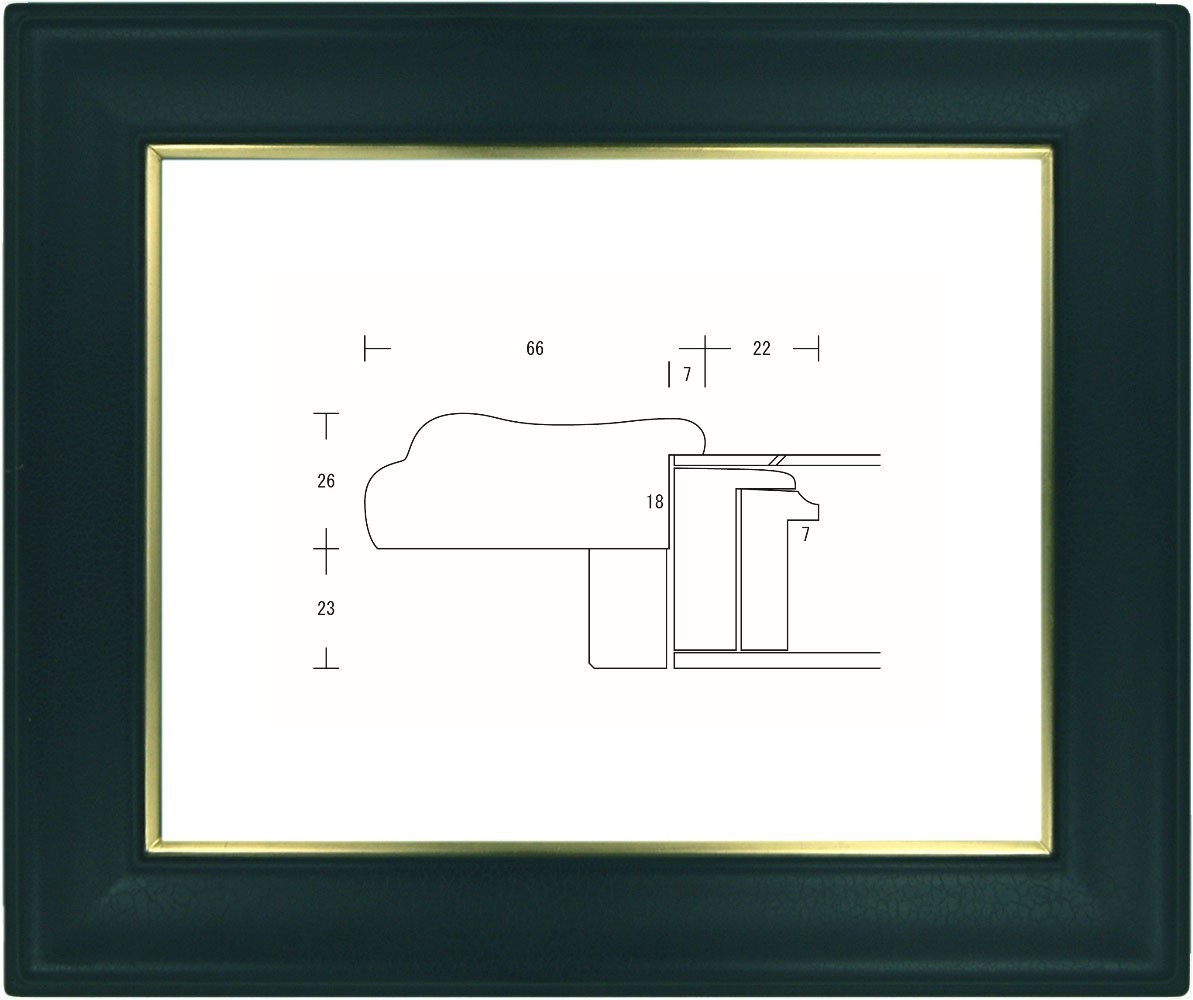 額縁 油彩額縁 油絵額縁 木製フレーム 糸巻マットなし 青黒 サイズP6号_画像1