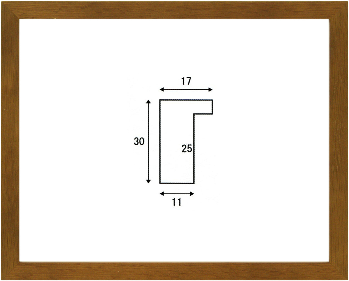 デッサン用額縁 木製フレーム 水彩額縁 オーク17 ＭＯ半切_画像1
