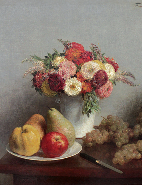 絵画 額縁付き 複製名画 世界の名画シリーズ アンリ・ファンタン・ラトゥール 「 花と果物 」 サイズ 6号_画像2