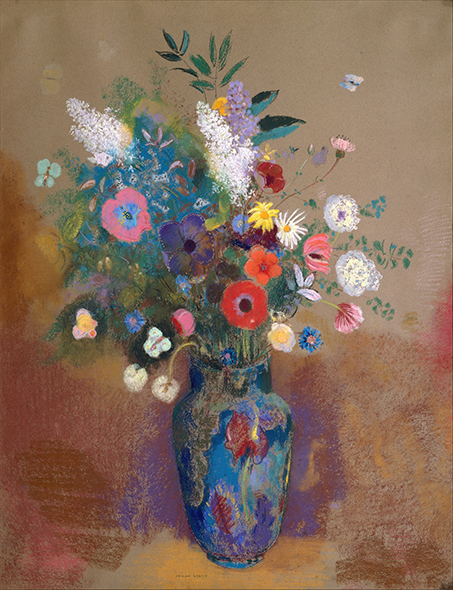 絵画 額縁付き 複製名画 世界の名画シリーズ オディロン・ルドン 「 花瓶の花束 」 サイズ 3号_画像2