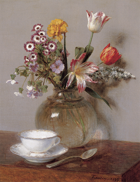 絵画 額縁付き 複製名画 世界の名画シリーズ アンリ・ファンタン・ラトゥール 「 花瓶とコーヒーカップ 」 サイズ 8号_画像2