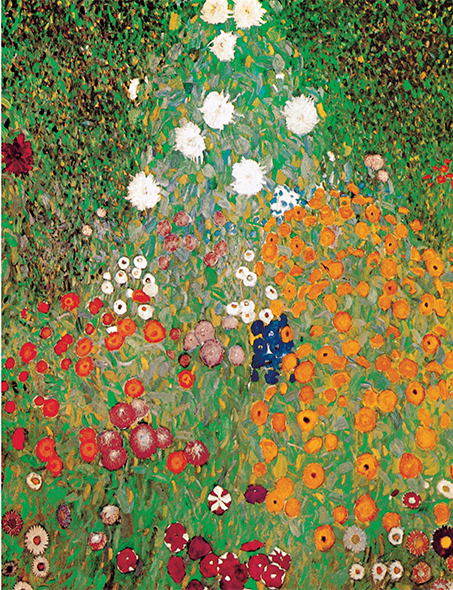 絵画 額縁付き 複製名画 世界の名画シリーズ グスタフ・クリムト 「 花のある庭園 」 サイズ 10号_画像2