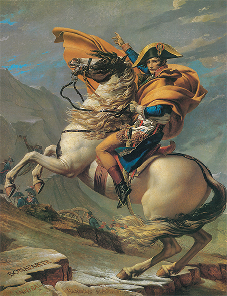 絵画 額縁付き 複製名画 世界の名画シリーズ ジャック・ルイ・ダヴィット 「 サン・ベルナールの頭を越えるナポレオン 」 サイズ 6号_画像2