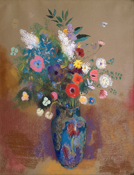 絵画 複製名画 キャンバスアート 世界の名画シリーズ オディロン・ルドン 「 花瓶の花 」 サイズ 10号