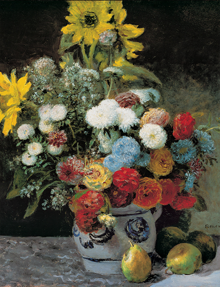 絵画 複製名画 キャンバスアート 世界の名画シリーズ ピエール・オーギュスト・ルノワール 「 花瓶の花 」 サイズ 15号_画像1
