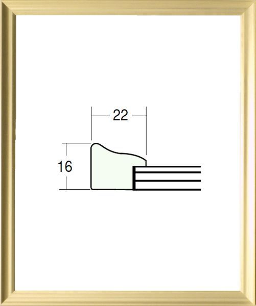 デッサン用 額縁 木製 5652 三三サイズ ゴールド_画像1