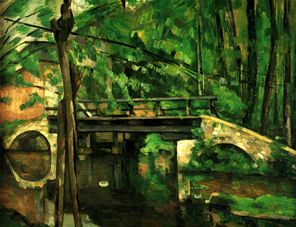 絵画 額縁付き 複製名画 世界の名画シリーズ ポール・セザンヌ 「 マンシーの橋 」 サイズ 10号_画像2