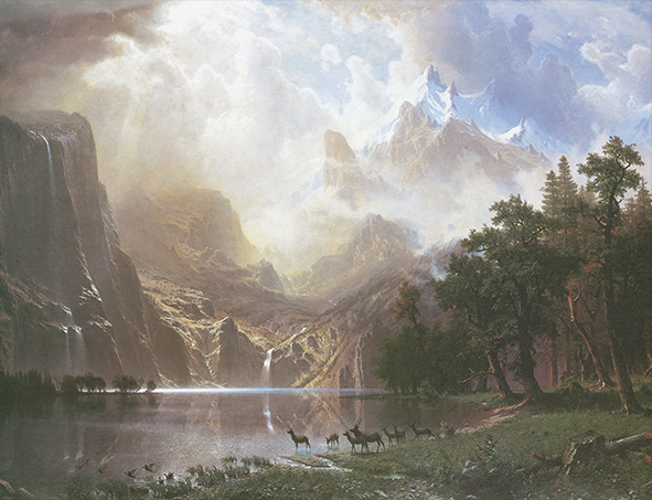 絵画 額縁付き 複製名画 世界の名画シリーズ ビアシュタット 「シエラネバダ山脈の風景」 サイズ 10号_画像2