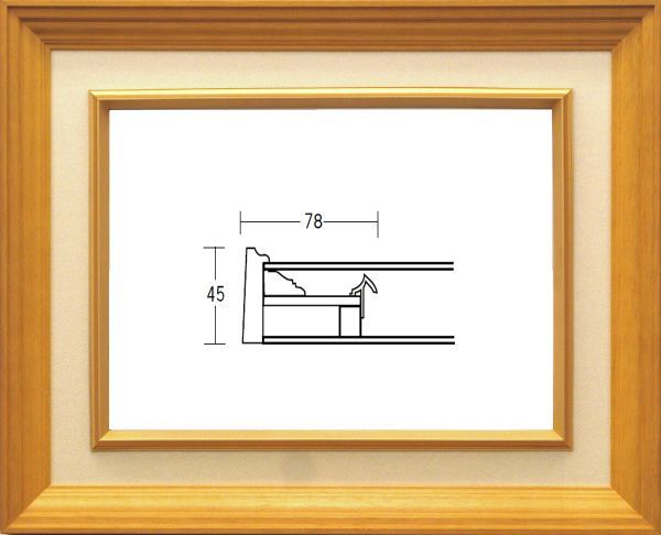 額縁　油絵/油彩額縁 木製フレーム 3017 ガラス付 サイズ SM ベージュ_画像4
