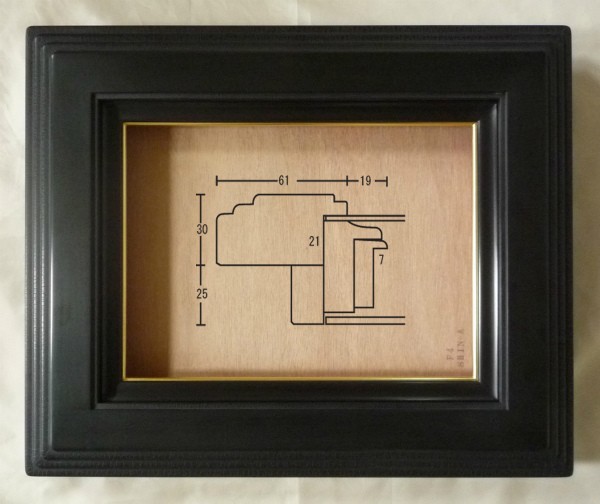 額縁 油彩額縁 油絵額縁 木製フレーム 新亜 黒 サイズP50号_画像3