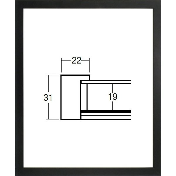 デッサン用額縁 5660 インチサイズ 黒 ブラック 木製フレーム_画像1