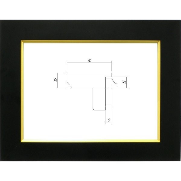 額縁　油絵/油彩額縁 木製フレーム 3450 サイズ F3号 ブラック 黒_画像1