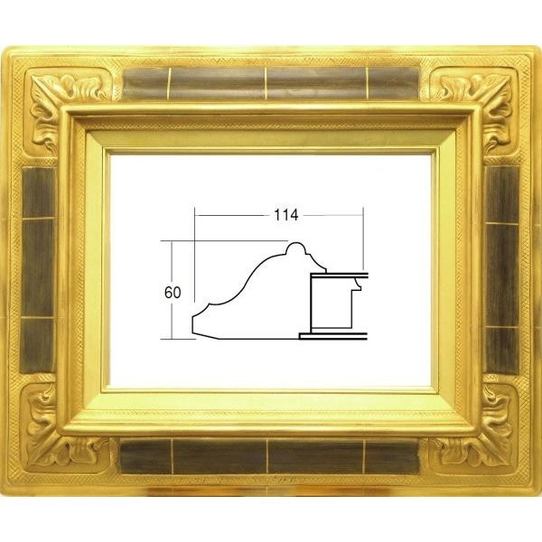 額縁　油絵/油彩額縁 成型フレーム アクリル付 7841 P30号 ゴールド 金_画像4