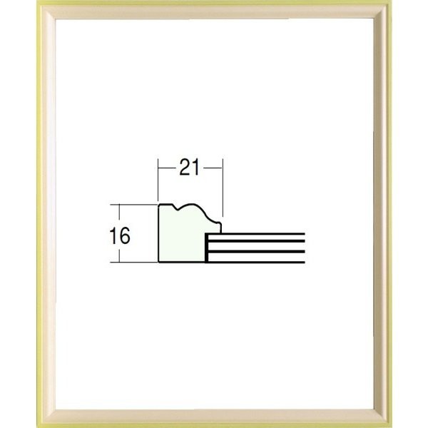 木製フレーム デッサン用 額縁 5654 四ッ切サイズ パールグリーン_画像1