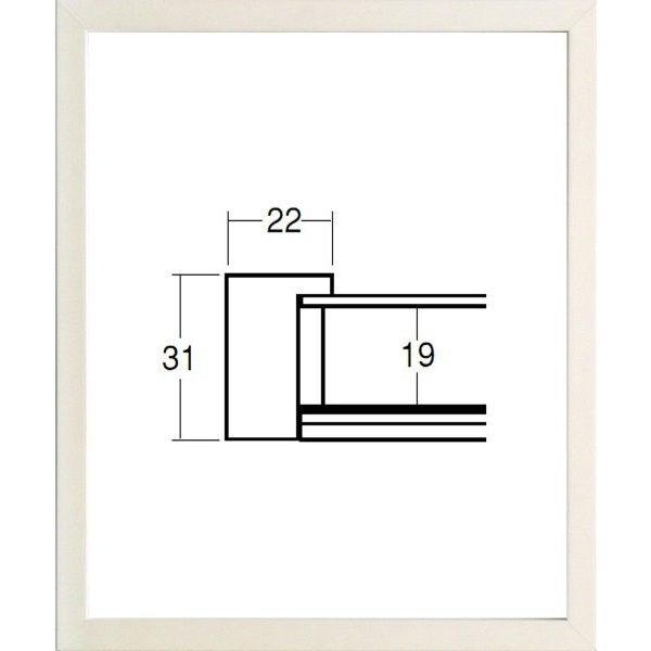 デッサン用額縁 5660 半切サイズ ホワイト_画像1