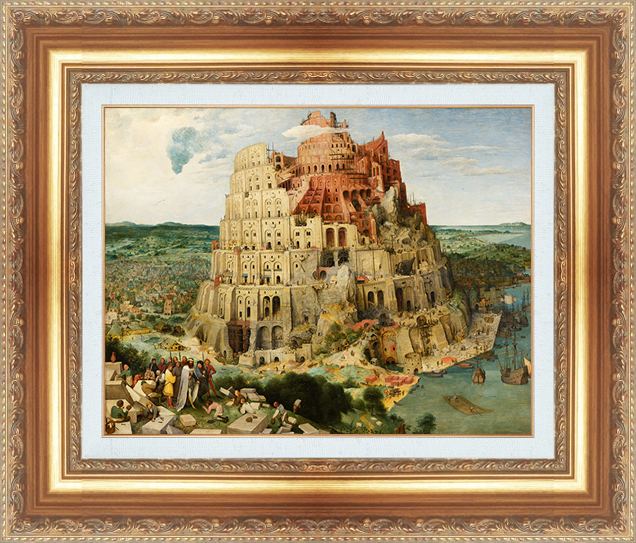絵画 額縁付き 複製名画 世界の名画シリーズ ピーテル・ブリューゲル 「 バベルの塔 」 サイズ 15号