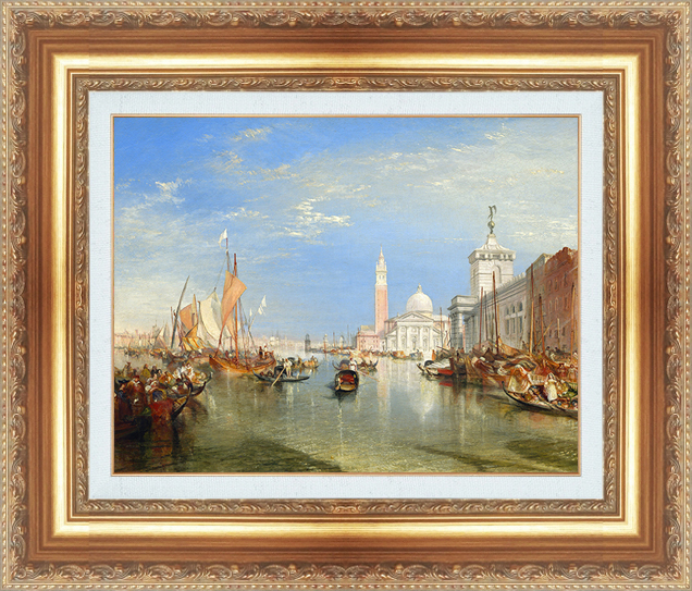 絵画 額縁付き 複製名画 世界の名画シリーズ ブーダン 「 ヴェネツィアから見た聖マルコ広場 」 サイズ 10号