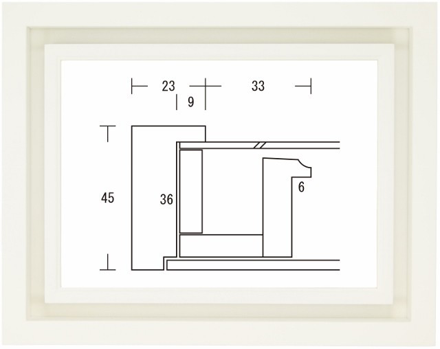 額縁 油彩額縁 油絵額縁 木製フレーム デュエット オフホワイト サイズF8号_画像1