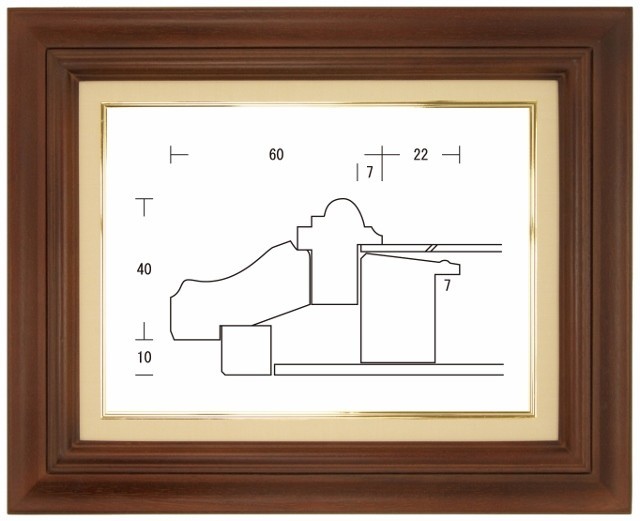 額縁 油彩額縁 油絵額縁 木製フレーム 不二型 オーク サイズP20号_画像1