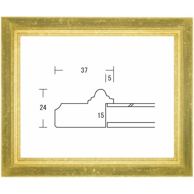 額縁 油彩額縁 油絵額縁 木製フレーム レインボー 金 サイズP25号_画像1