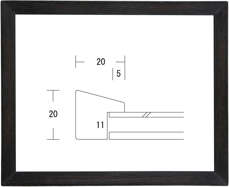デッサン用額縁 木製フレーム L-SHA-20 半切サイズ_画像1
