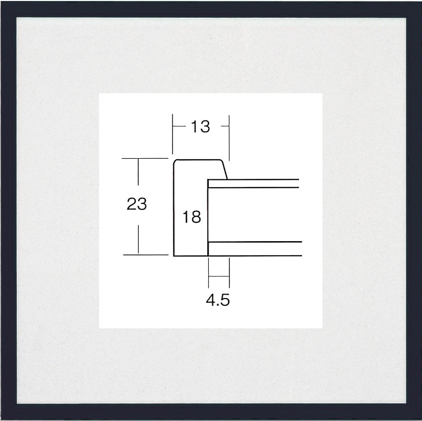 正方形の額縁 木製フレーム 5767 150角 （ 15角 ）サイズ ブラック_画像1
