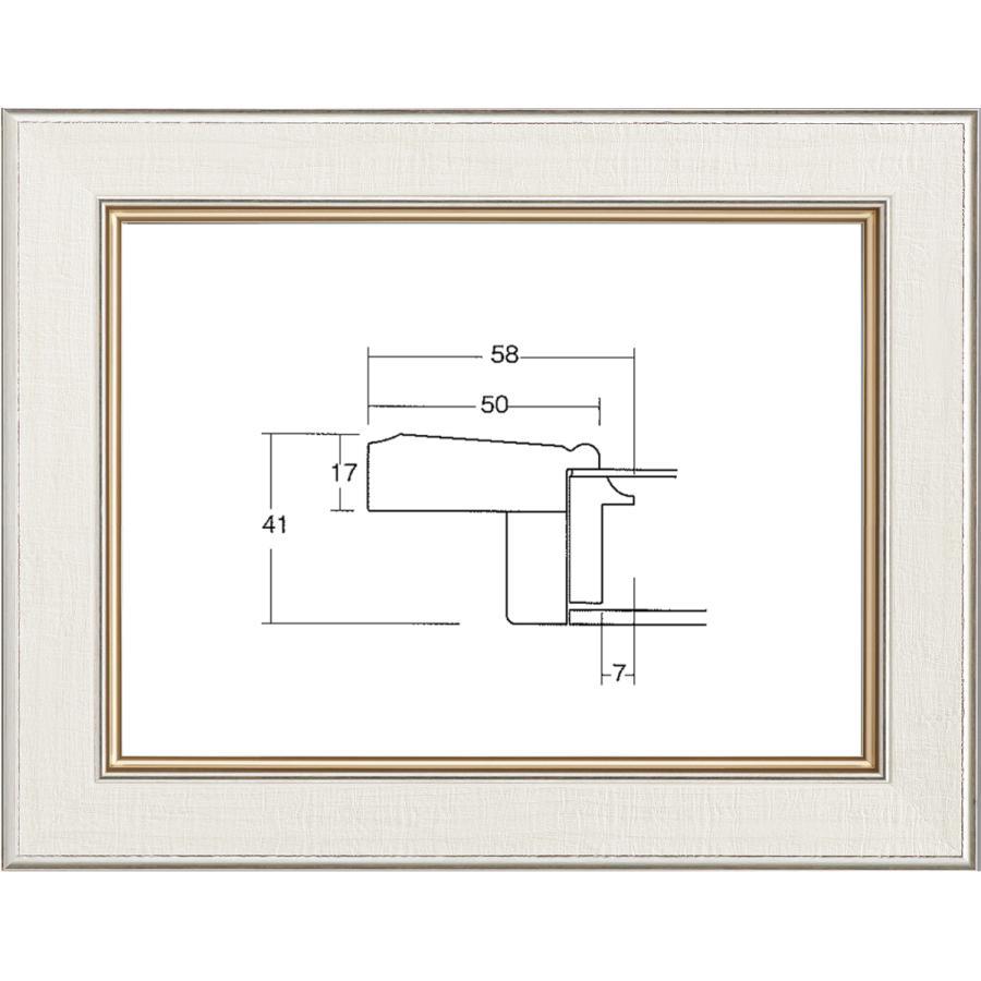 額縁　油絵/油彩額縁 アクリル付 8163-TO F5号 ホワイト_画像1