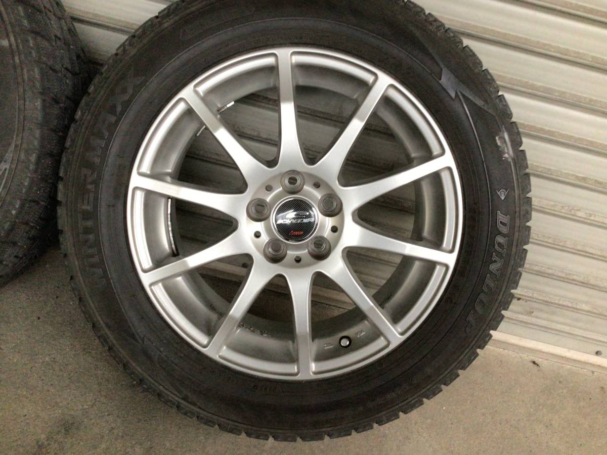 スタッドレス 4本セット ダンロップ WINTERMAXX 205/55R16 SCHNEDER 6.5J+48 PCD100 インプレッサ プリウス 86_画像2