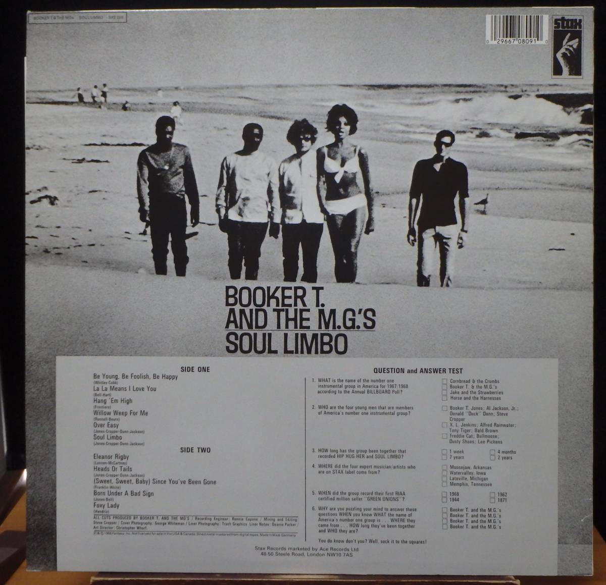 【GI233】BOOKER T. & THE MG’s 「Soul Limbo」, 87 UK Reissue　★オルガン・インスト/R&B/ソウル_画像2