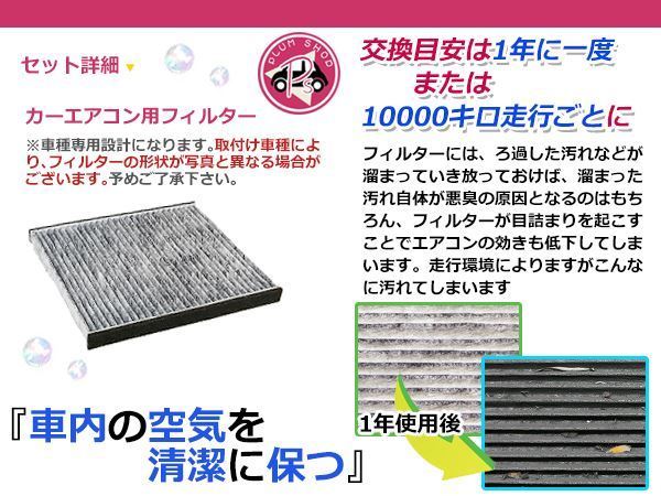 メール便送料無料 花粉症に ダイハツ タント L375 L385S 活性炭エアコンフィルター エアフィルター クリーンフィルター_画像3