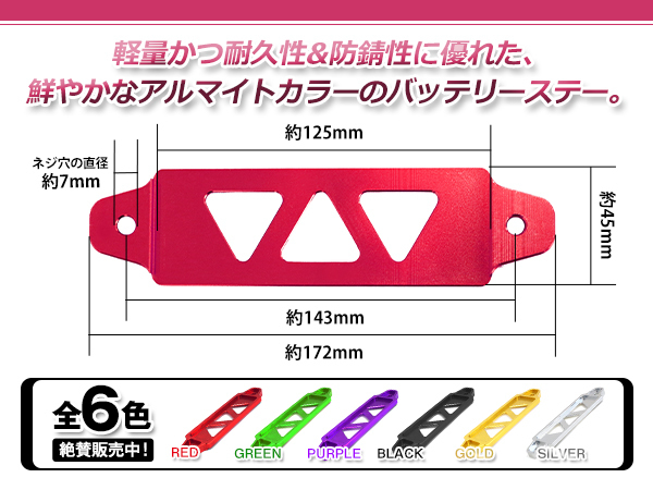 メール便 JA11 JB23 JB64 JB74 ジムニー 汎用 バッテリー ステー フェンダー ワッシャーセット レッド ブラケット ホルダー_画像4