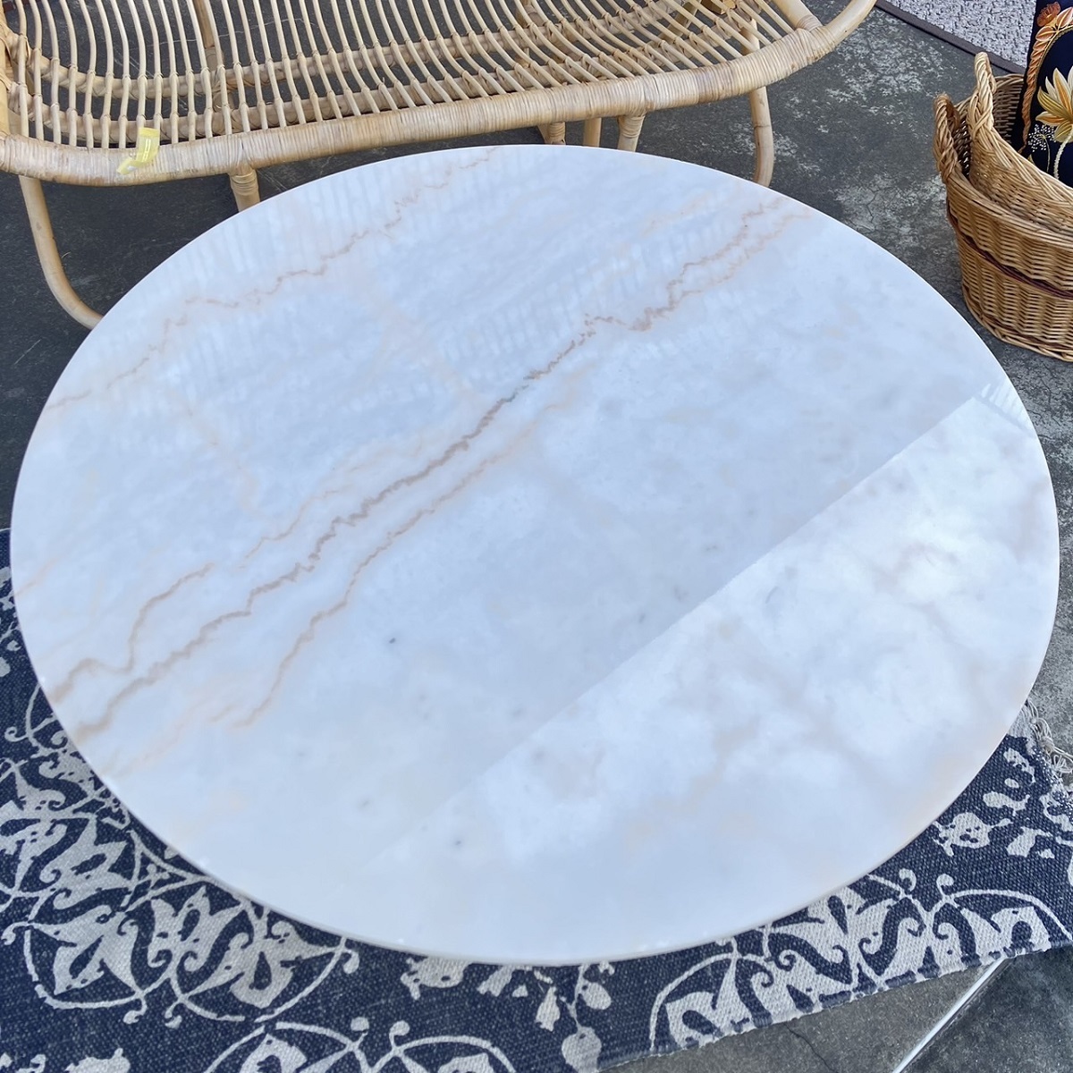 [ магазин квитанция ограничение ]Tom Dixon Tom tiksonFan Table Base + White Marble Top Round 900 вентилятор стол обычная цена 27 десять тысяч 