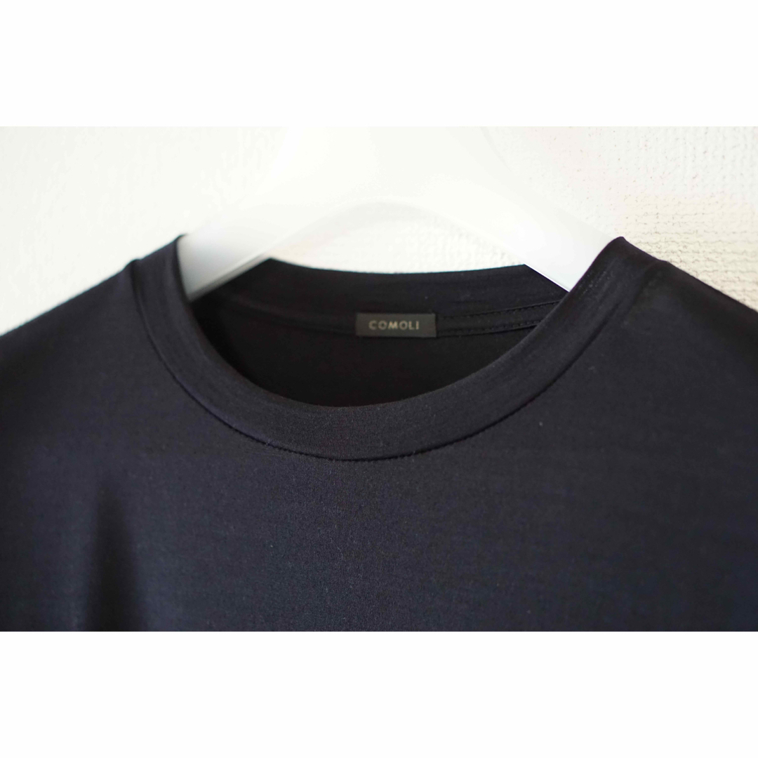 COMOLI サマーウール天竺 Tシャツ 3 navy ネイビー 半袖クルー｜Yahoo