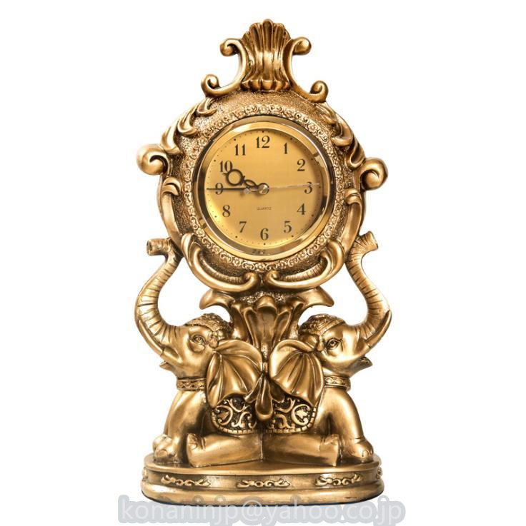  人気推薦★小象時計リビングには家庭用置時計の欧風レトロな置物の置時計 _画像2