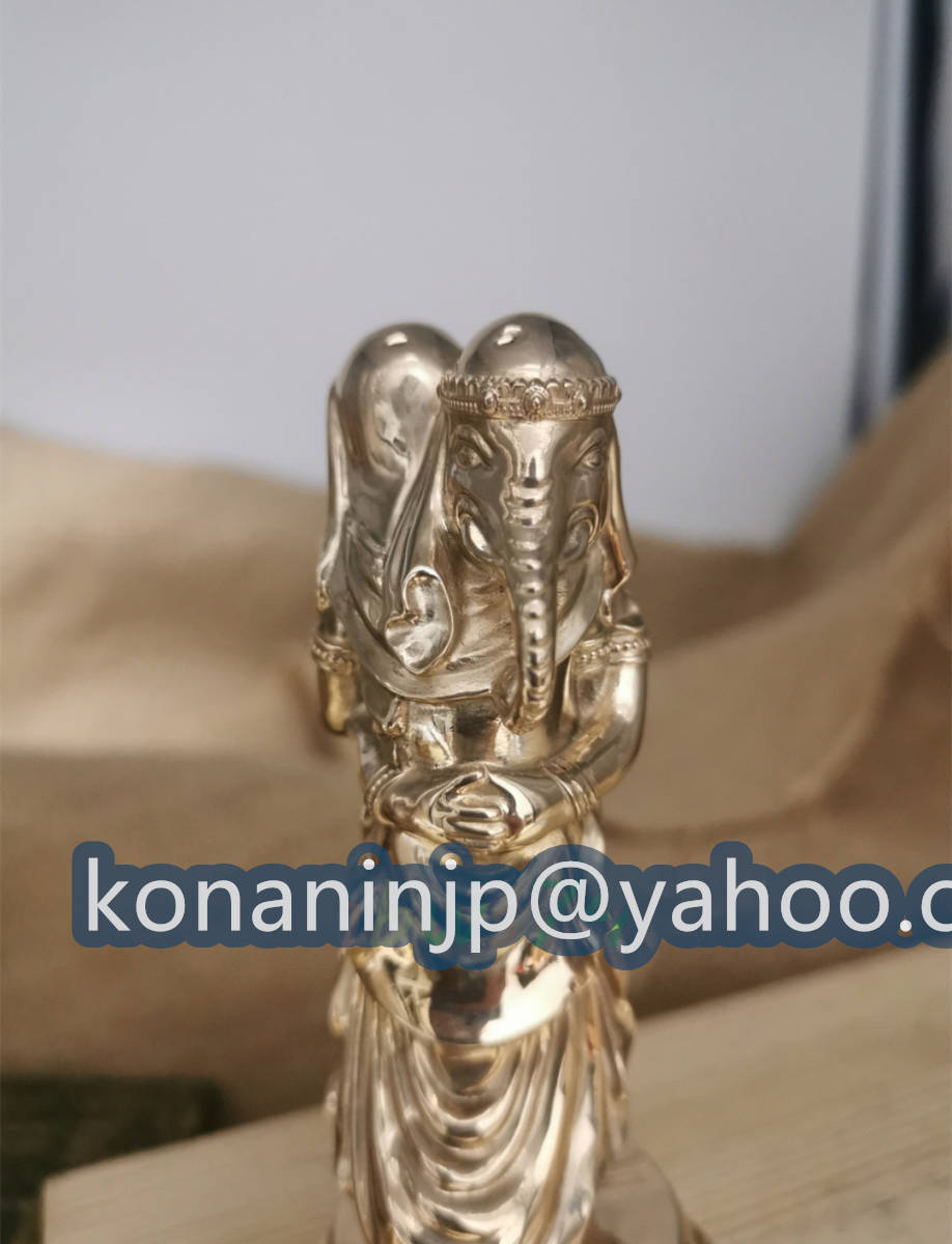 極上品 密教法具 寺院仏具 歓喜天像 立像 銅製 磨き仕上げ 高さ 極上品 密教法具 寺院仏具 歓喜天像 立像 銅製 磨き仕上げ 高さ