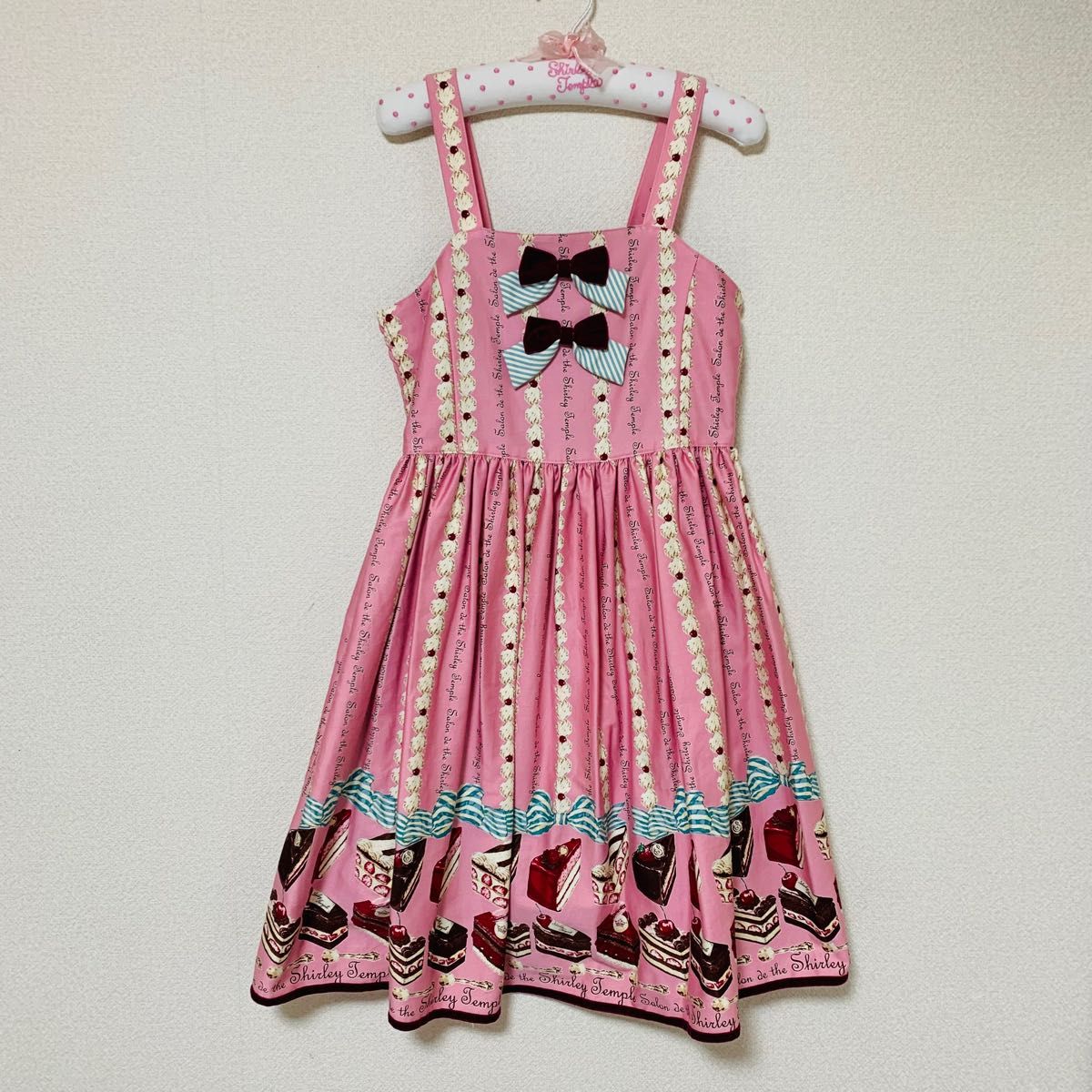 新品 シャーリーテンプル ケーキptジャンパースカート160 ピンク