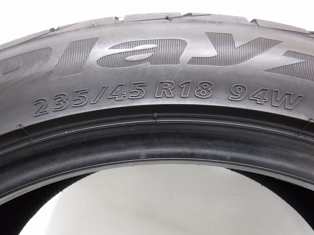 送料無料 235-45R18 8.5分山 ブリヂストン プレイズPXII 2021年製 中古タイヤ【1本】(AGM18-0017）_画像5