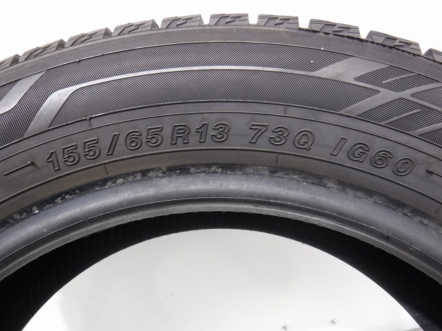 送料無料 155-65R13 9分山 ヨコハマ アイスガードIG60 2021年製 中古タイヤ【１本】(AGS13-0033）_画像5